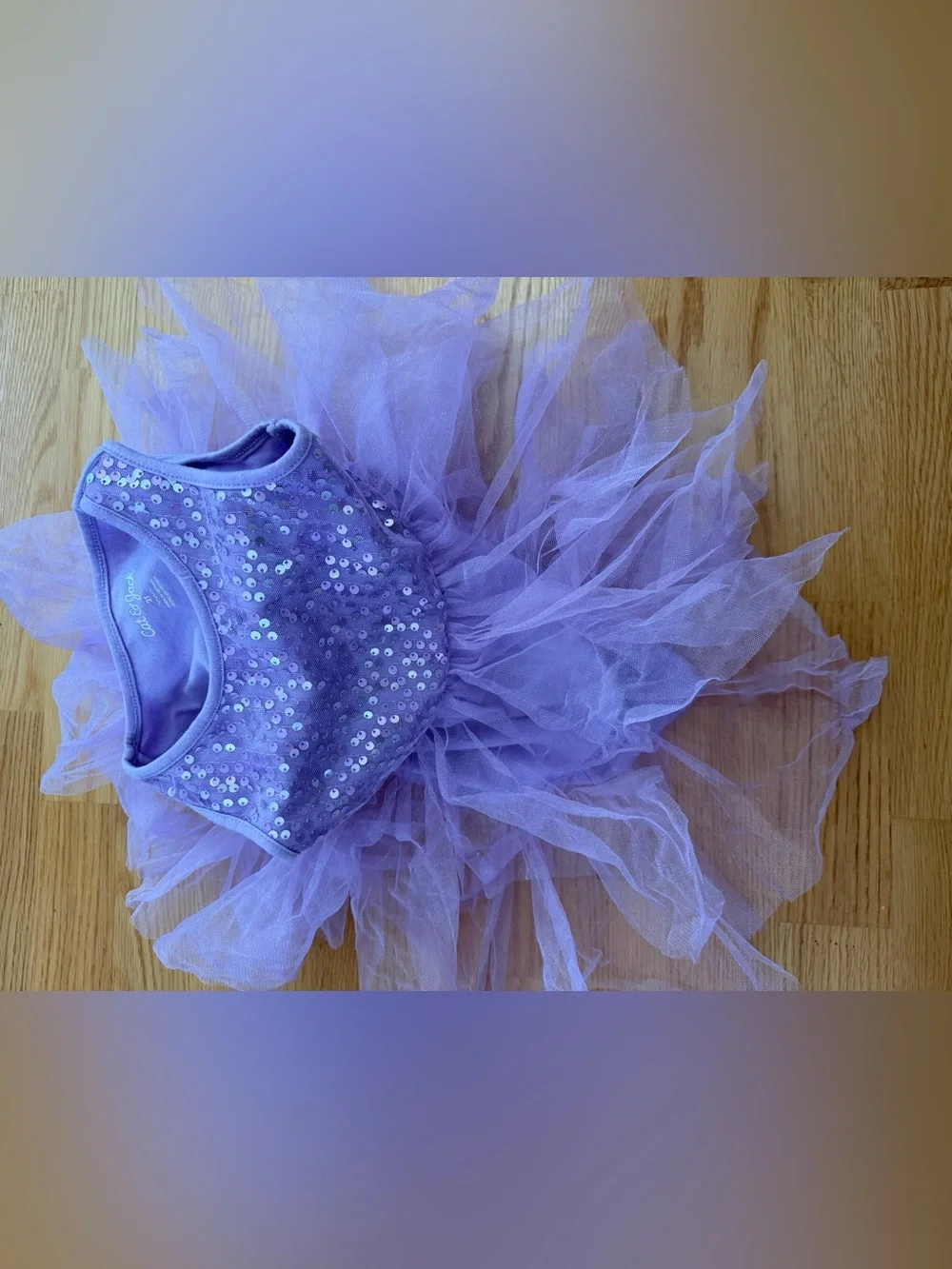Cat & Jack Lavender Sequin Tulle 2t Dance Costume Dress